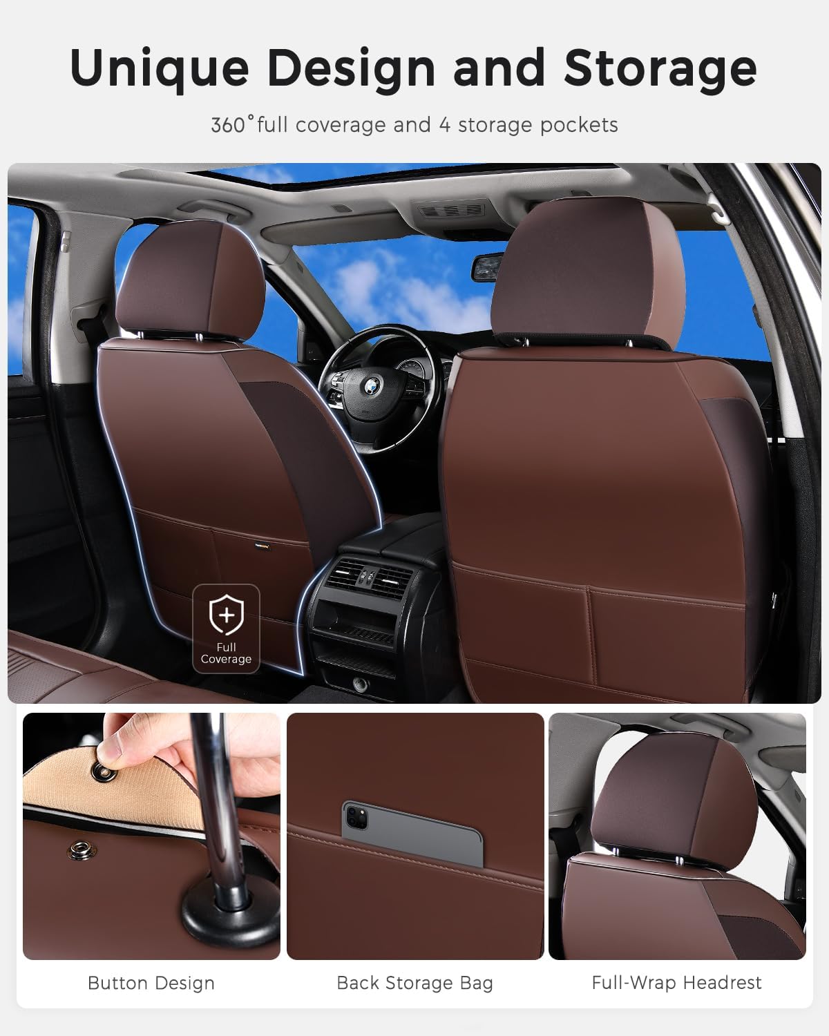 Detalle 2 de Huidasource Car Seat Covers, Nappa Leather