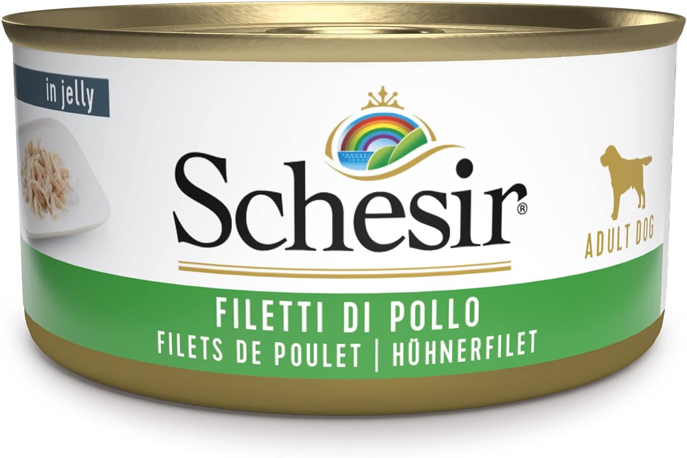 Detalle de Schesir mokra karma dla dorosłych psów, kurczak z indykiem, 24 × 85 g
