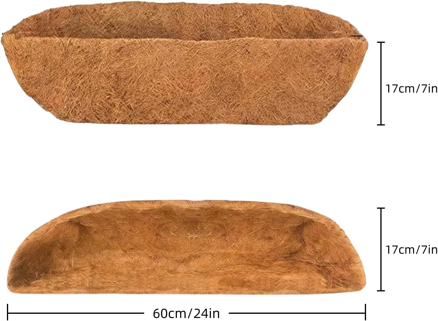 Detalle de ApexTide Pre-formed Coco Liners 2PCs (60CM/24in) for Wall Trough & Window Box