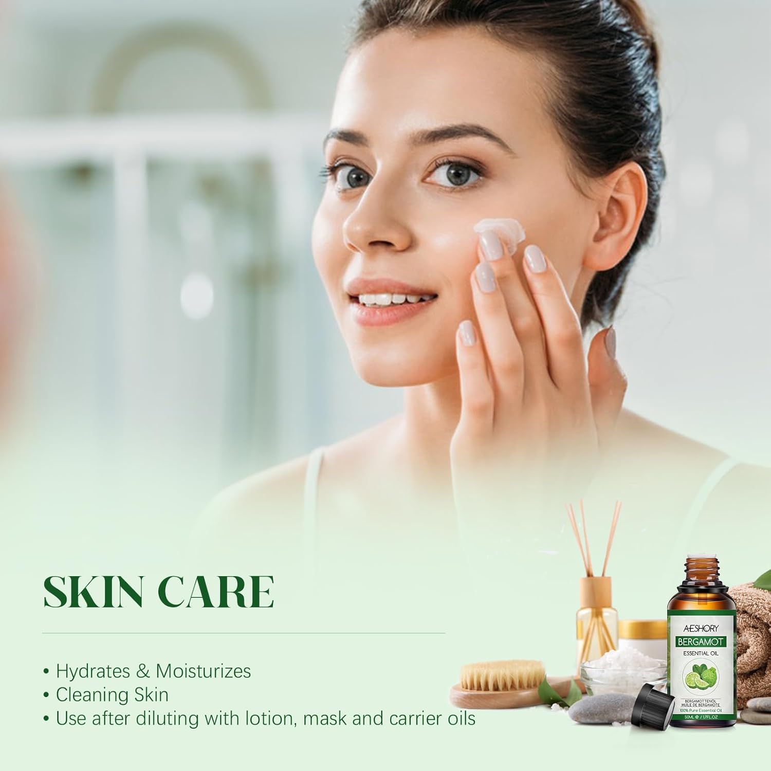 Thumbnail 3 de AESHORY Bergamotte ätherisches Öl (50 ml) – Duftöl für Diffuser, Aromatherapie, Pflege & Massage