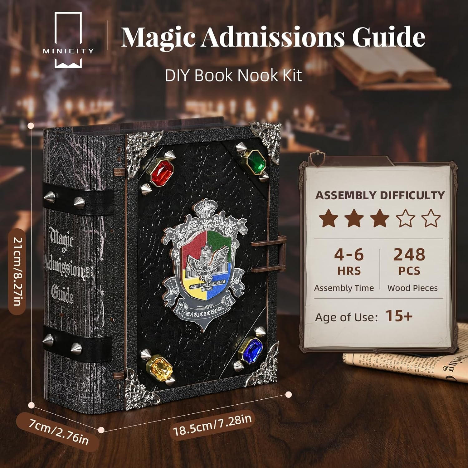 Thumbnail 2 de MiniCity book nook kit with LED lights