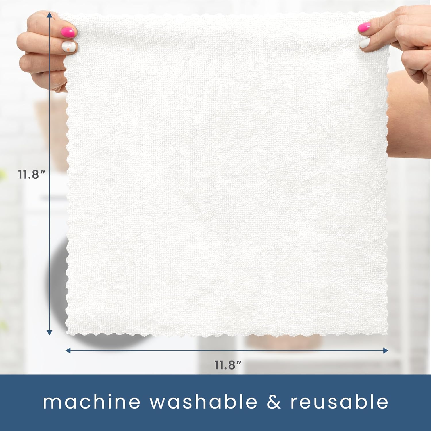 Detalle de S&T INC. 50 Pack Microfiber Cleaning Cloths with Box — Reusable, Lint-Free Towels for Home and Car Care