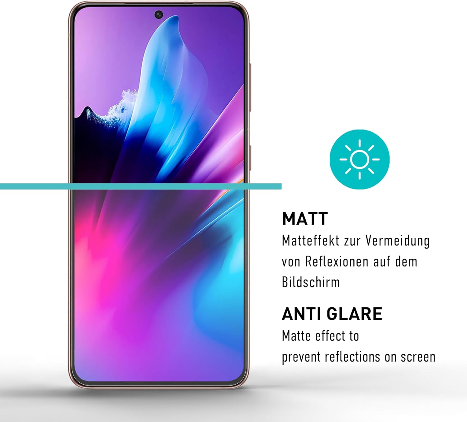 Thumbnail 2 de SmarTect TPU Matte Screen Protector for Samsung Galaxy S24, 2-Pack