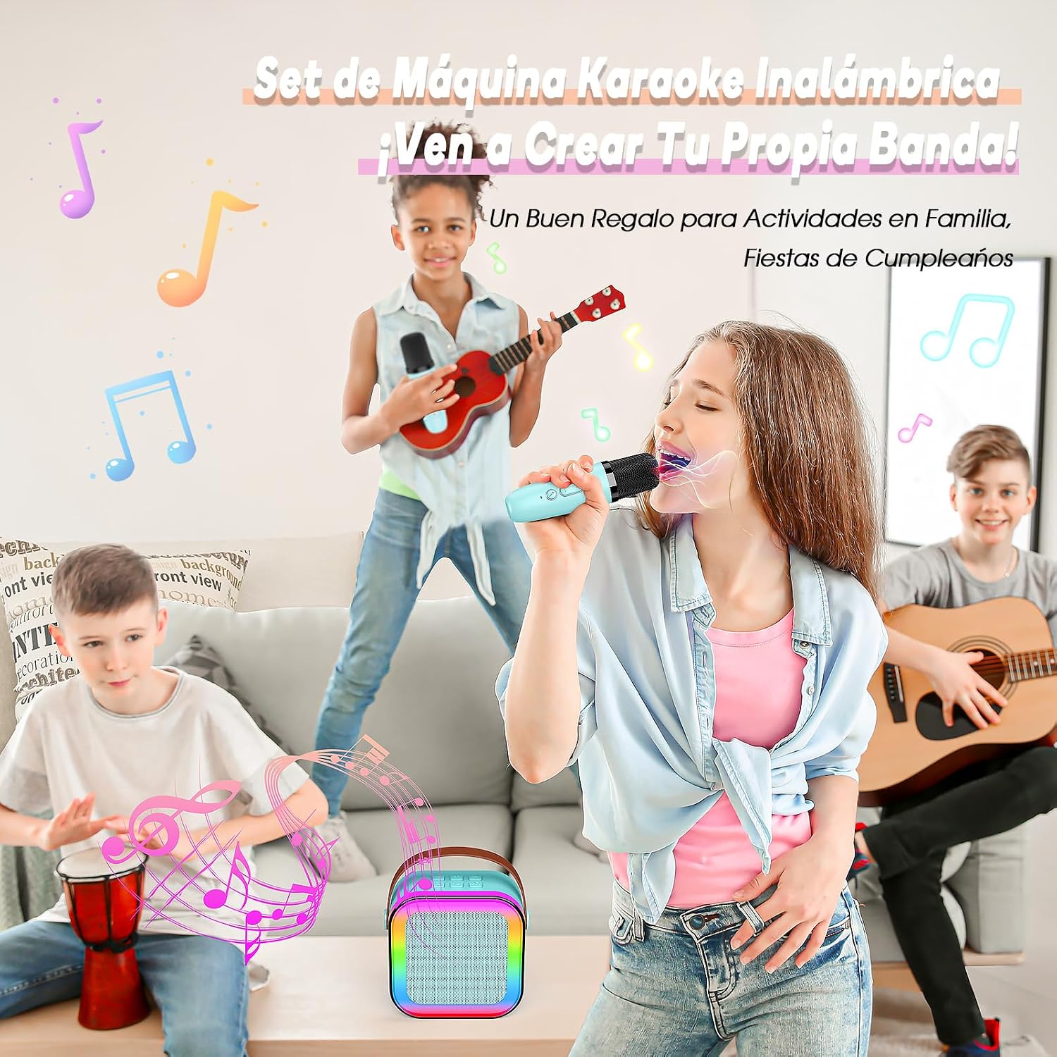 Thumbnail 6 de Dislocati Karaoke con 2 micrófonos Bluetooth
