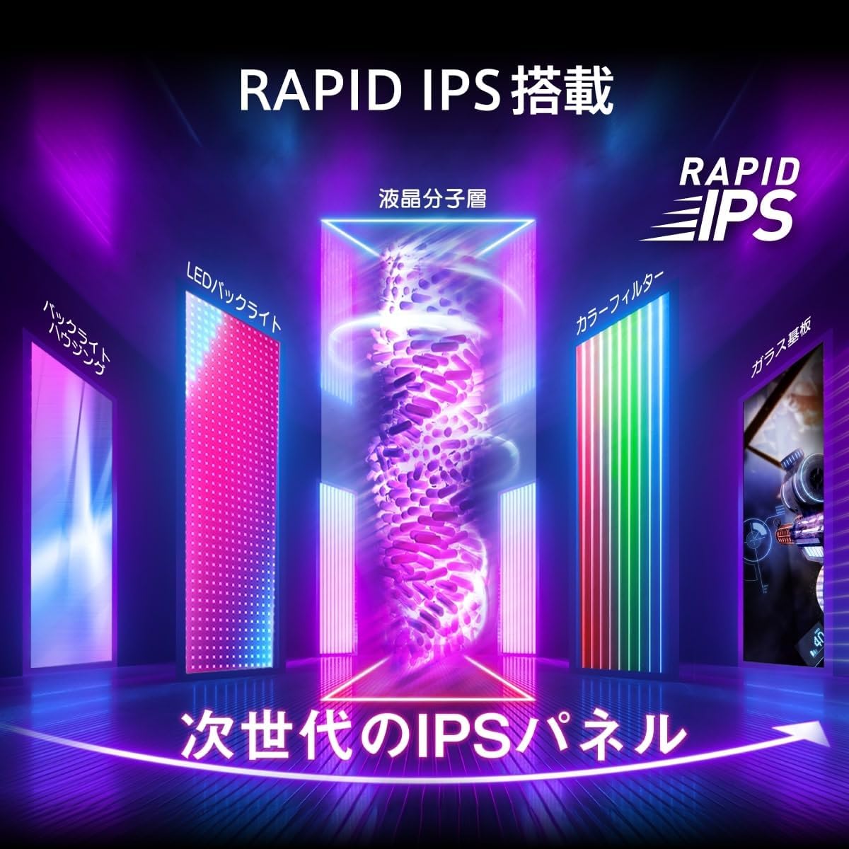 Detalle 2 de MSI MAG 274F 27インチ ゲーミングモニター フルHD・RAPID IPS・200Hz・0.5ms