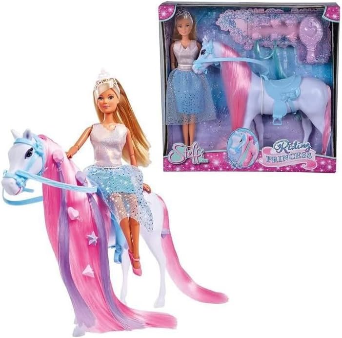 Detalle 1 de STEFFI LOVE 105733519 Riding Princess – lalka z koniem i akcesoriami