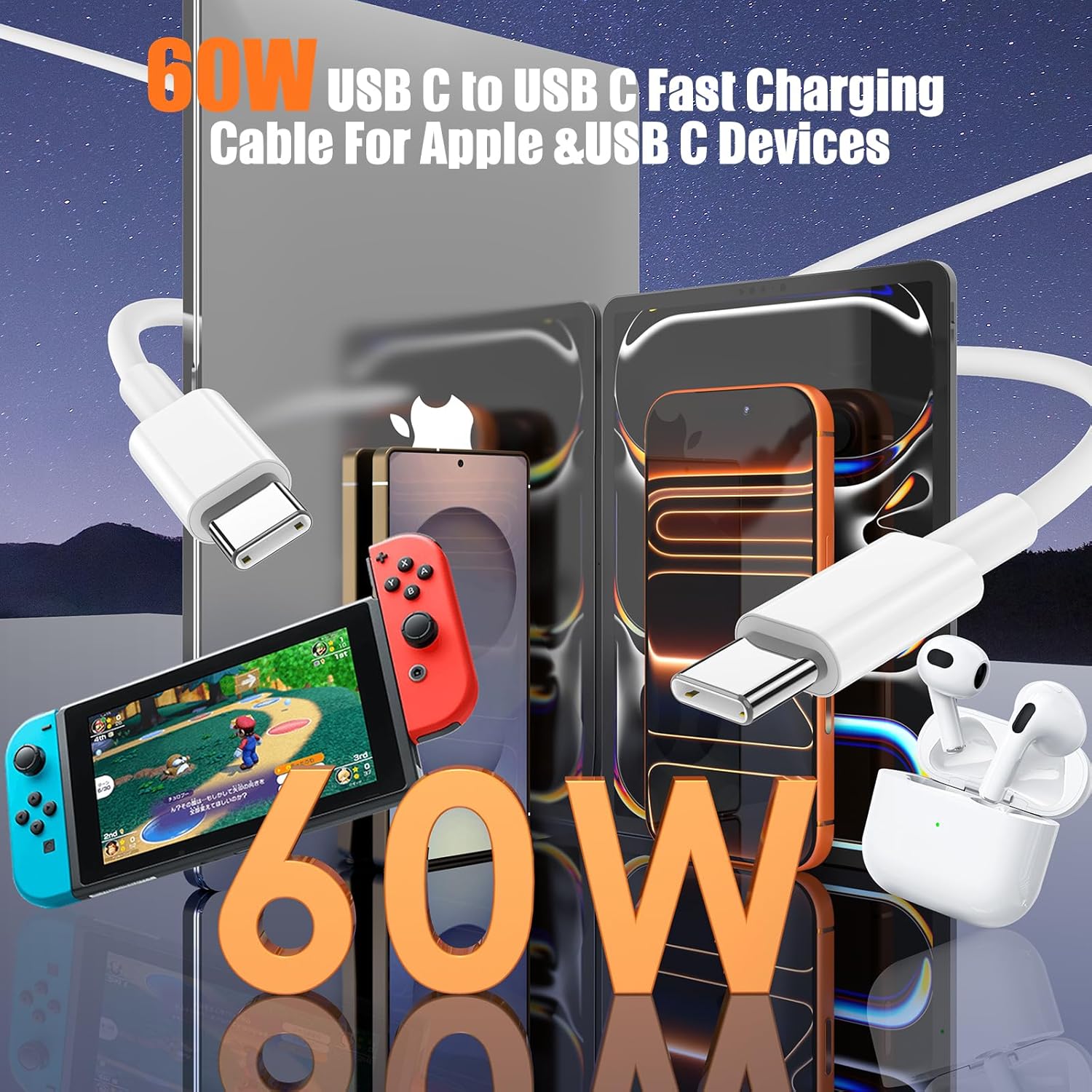 Detalle de LOFPYE 60W USB C to C Cable