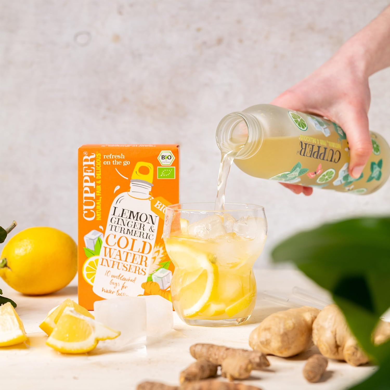 Thumbnail 4 de Cupper Bio Cold Water Infusers Lemon, Ginger & Turmeric – 6er Pack
