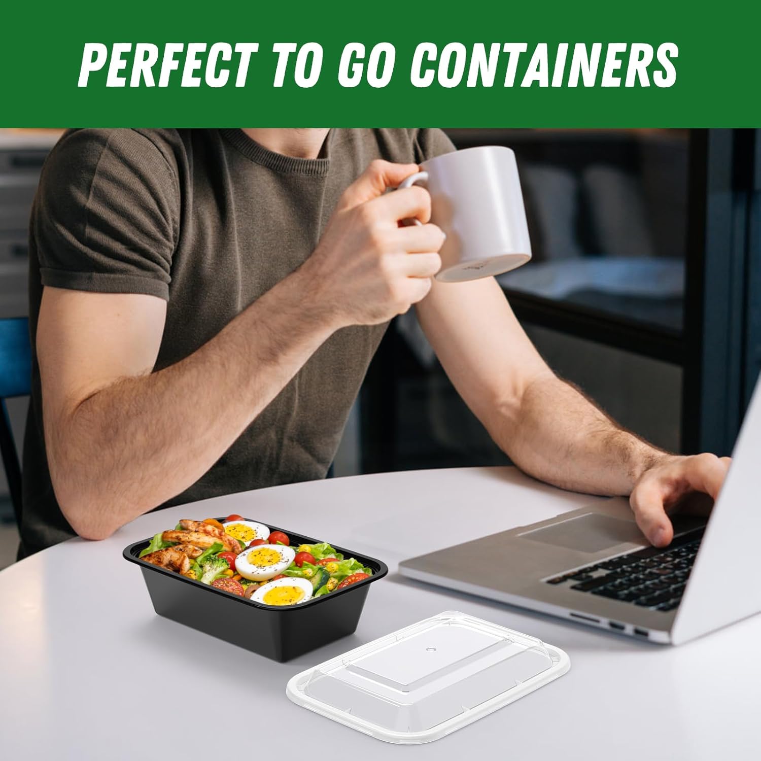 Thumbnail 6 de Dealusy 24 oz Meal Prep Containers 50 Pack 🍱