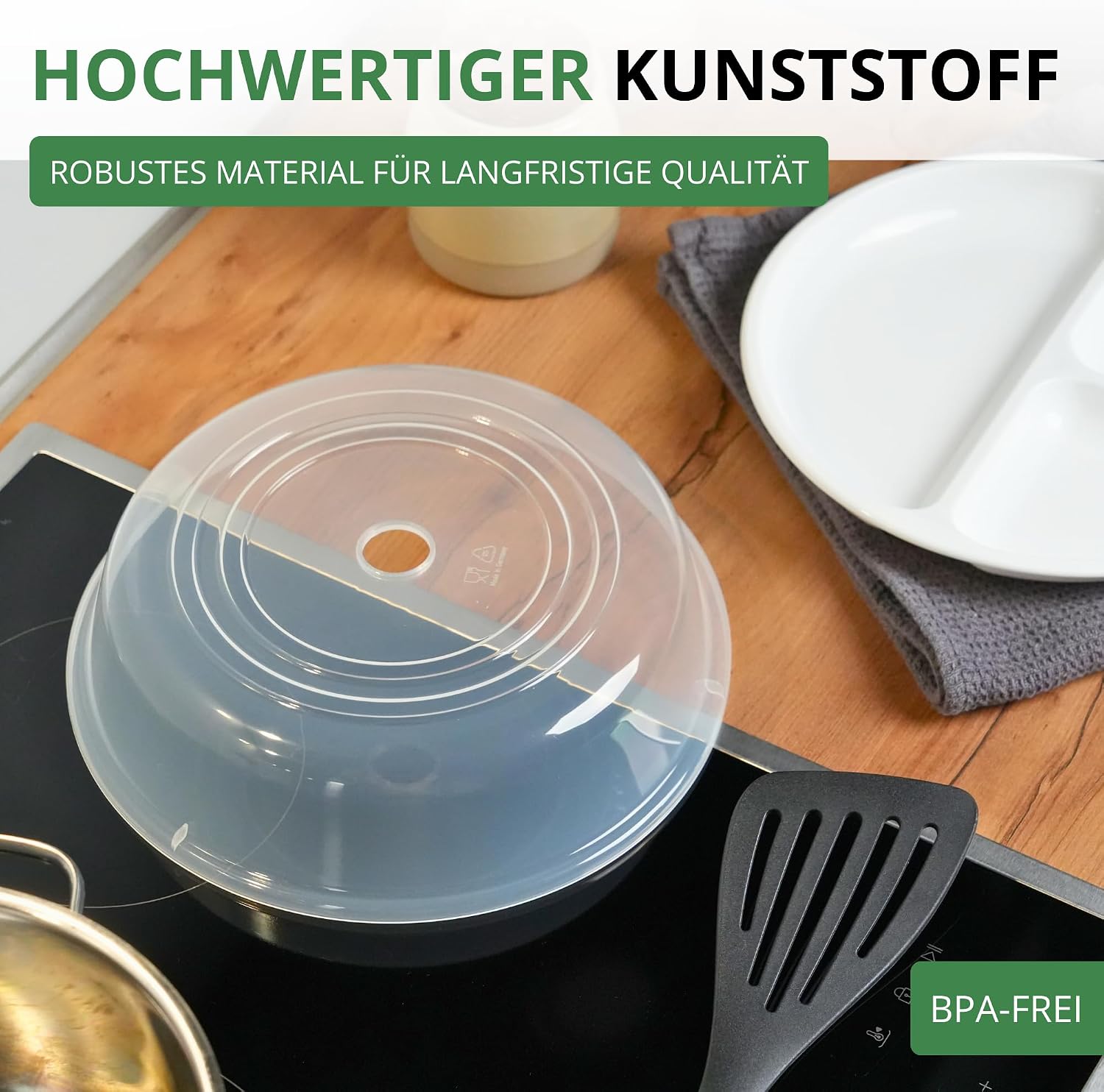Thumbnail 4 de Westmark Mikrowellen-Abdeckhauben, 2er-Set, Durchmesser 25 cm – Transparent