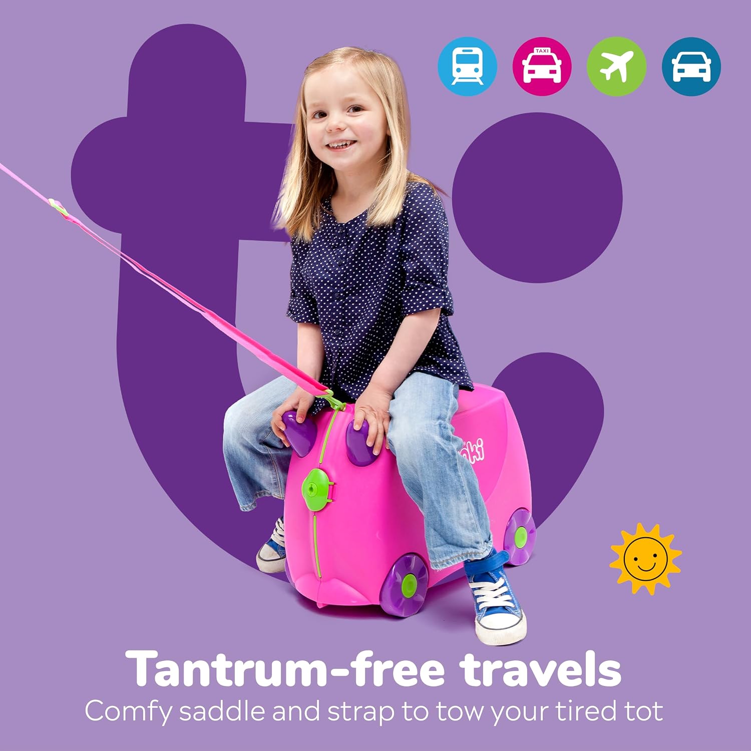 Detalle 2 de Trunki Trixie Pink: Children’s Ride-On Suitcase and Hand Luggage