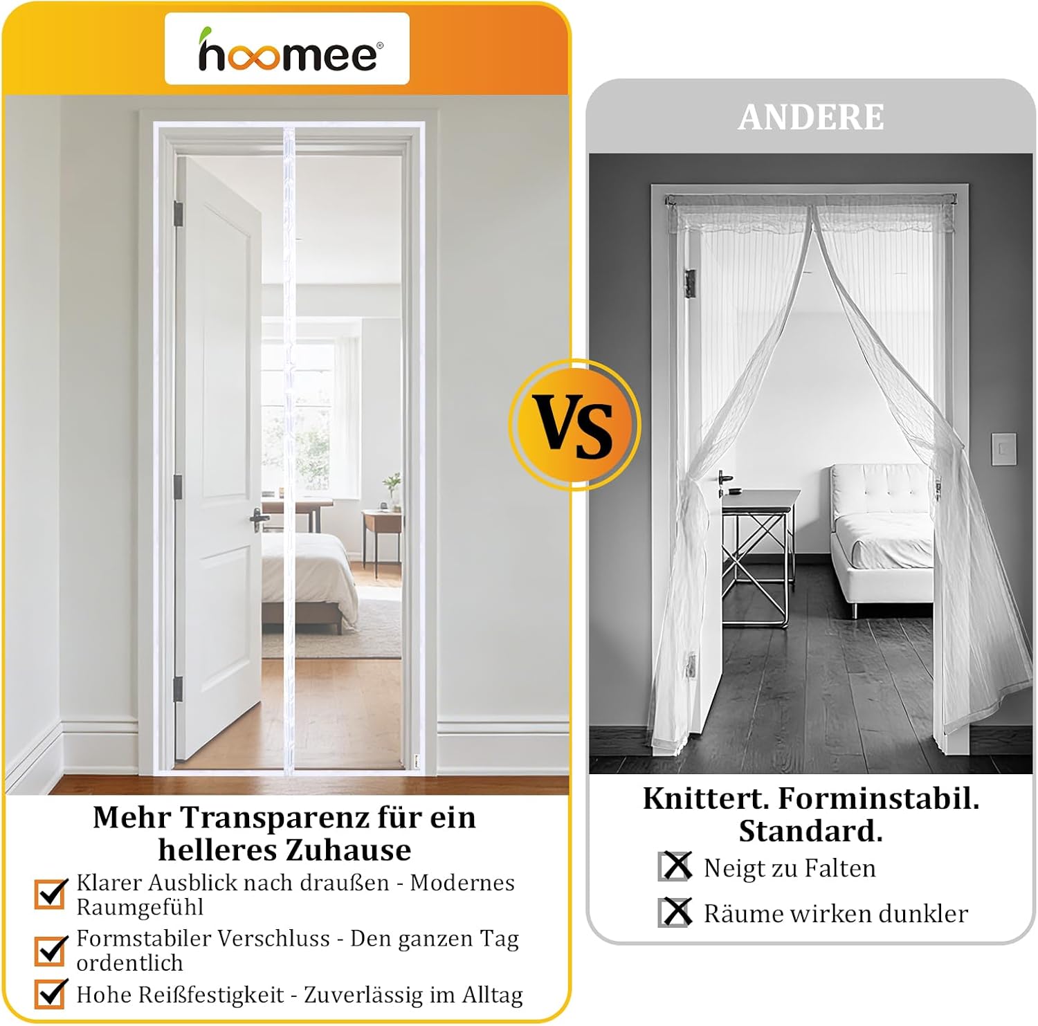 Thumbnail 5 de HOOMEE Fliegengitter Tür Magnet – 120x220 cm, lichtdurchlässig und langlebig
