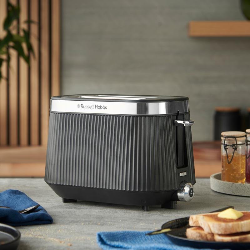 Thumbnail 3 de Tostadora Russell Hobbs Brontë 2 rebanadas – negro mate, 980 W, ranuras extraancha