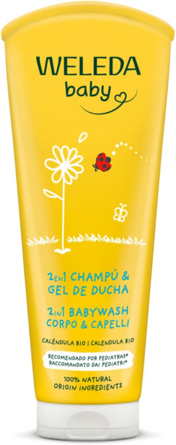 Detalle de Weleda Caléndula – Champú y Gel de Ducha 🧴 Vegano 200ml