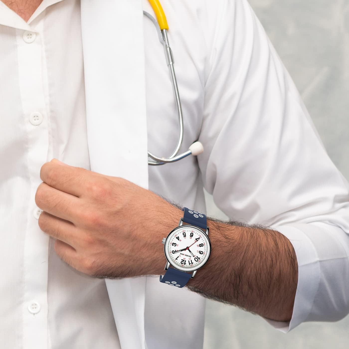 Thumbnail 6 de GOLDEN HOUR Krankenschwesteruhr 38 mm wasserdicht