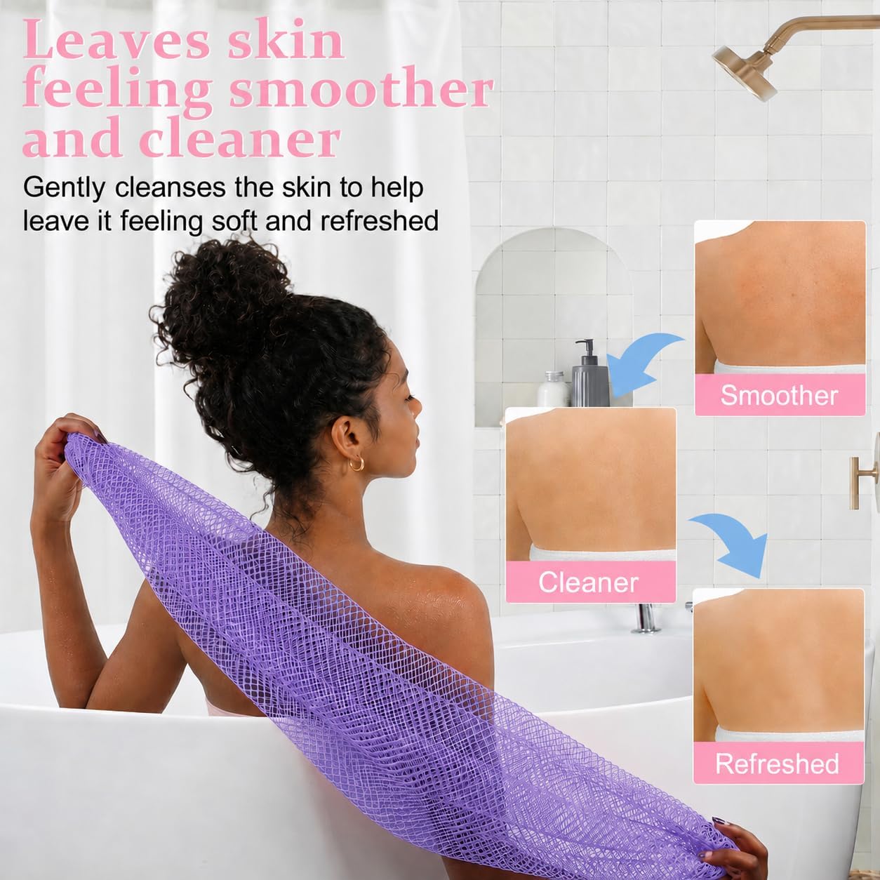 Thumbnail 4 de Starhot African Net Sponge with Knots: Exfoliating Back Scrubber, 110 cm, Colourfast in 30+ Shades