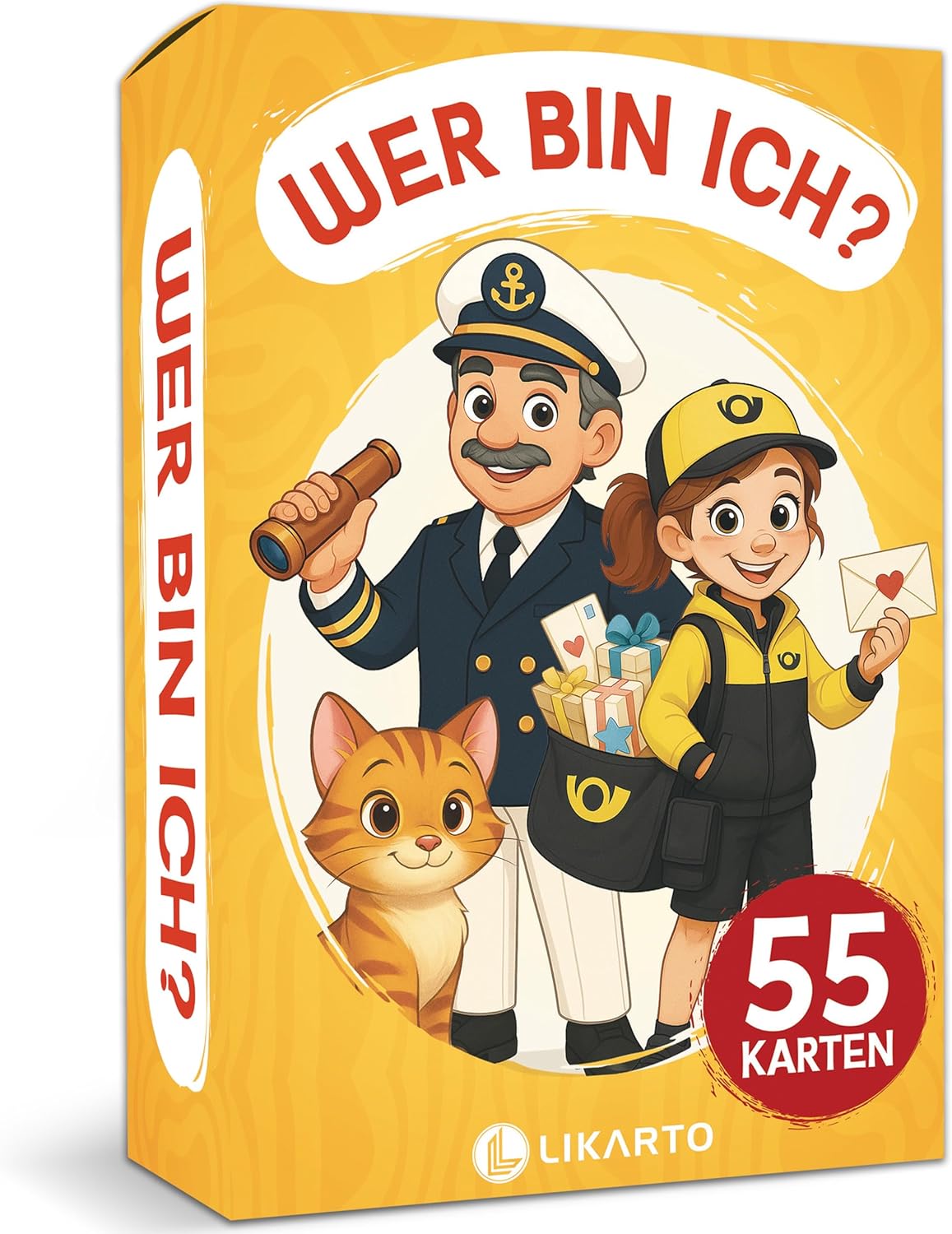 Detalle de LIKARTO „Wer bin ich?“ Spiel für Kinder – Familienspiel, Lernspiel & Reisespiel ab 4/5/6/7/8/9 Jahren