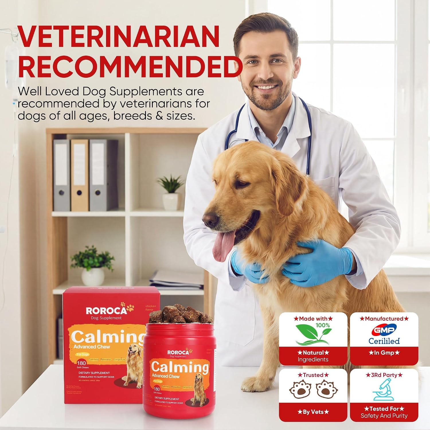 Thumbnail 6 de ROROCA Dog Calming Chews, 180 Count