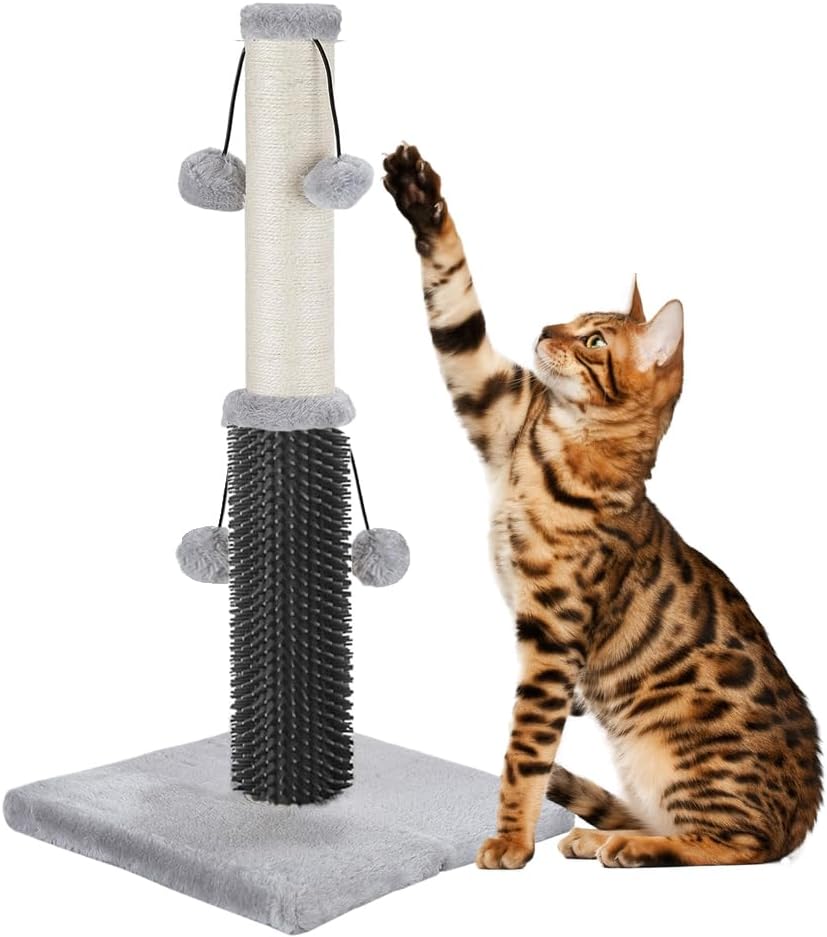 Thumbnail 6 de 52cm beige cat scratching post tower