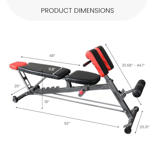 Detalle de FF Finer Form Multi-Functional Adjustable FID Weight Bench and Roman Chair