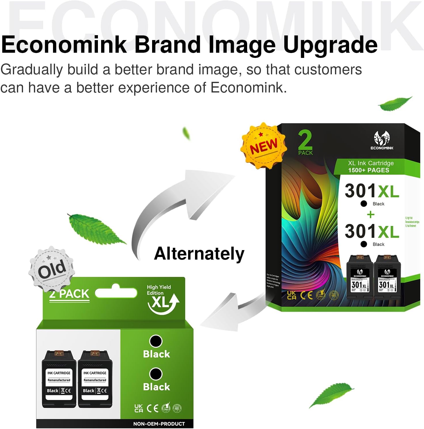 Thumbnail 2 de Economink 301 XL cartucce inchiostro nero per HP 301 📷