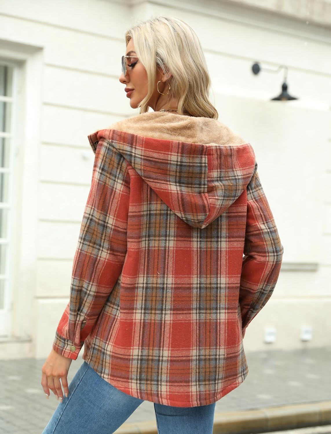 Thumbnail 2 de Zeagoo Women's Plaid Fleece Jacket