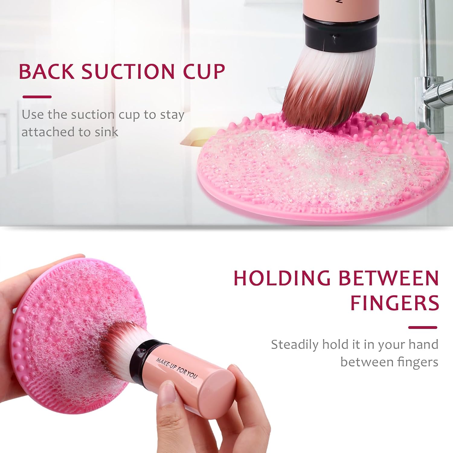 Detalle 2 de Norate Makeup Brush Cleaner Set with Silicone Cleaning Mat and Brush Shampoo