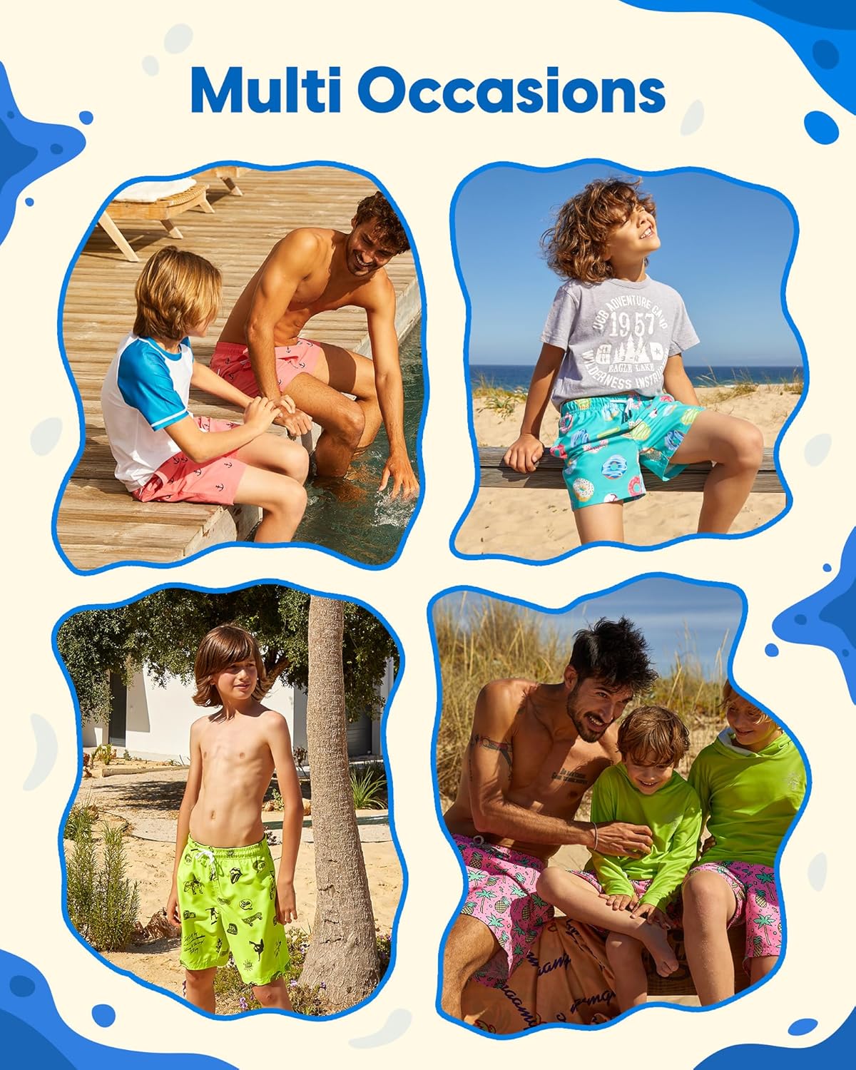 Thumbnail 6 de MaaMgic Kleinkinder-Badeshorts Jungen – Schnelltrocknend, mit Mesh-Futter und verstellbarem Tunnelzug
