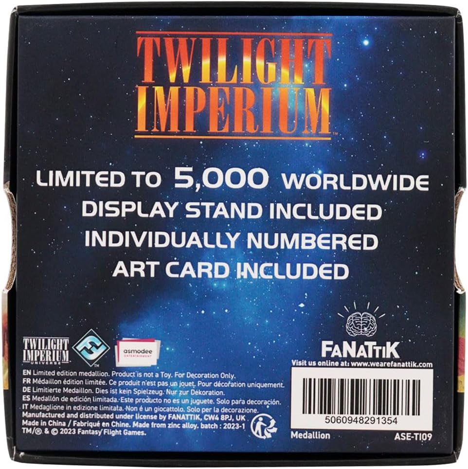 Thumbnail 5 de FaNaTtik Twilight Imperium Limited Edition metal medallion replica with art card (limited to 5000)