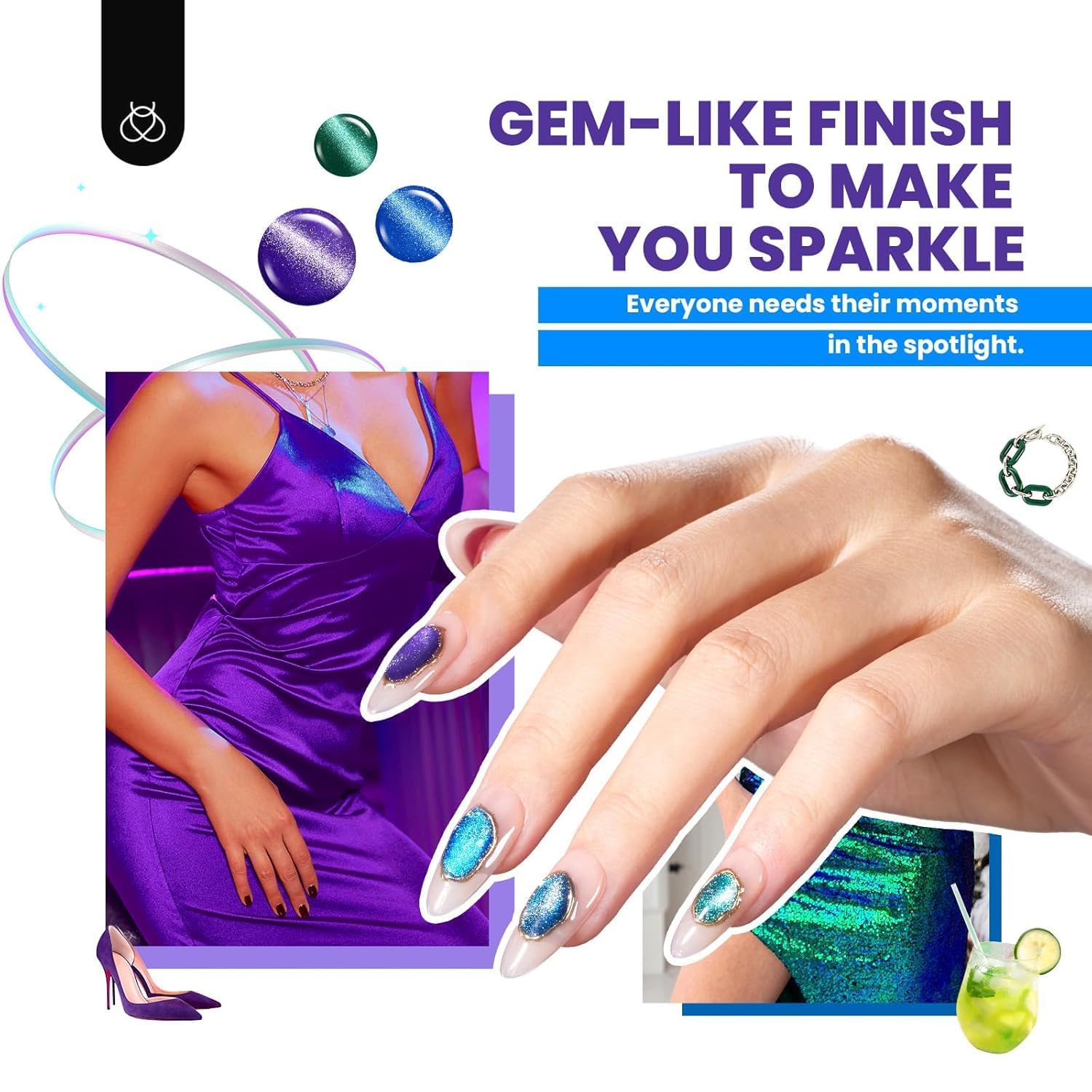 Thumbnail 4 de Beetles Cat Eye Gel Nail Polish Set 20 Colors ๐