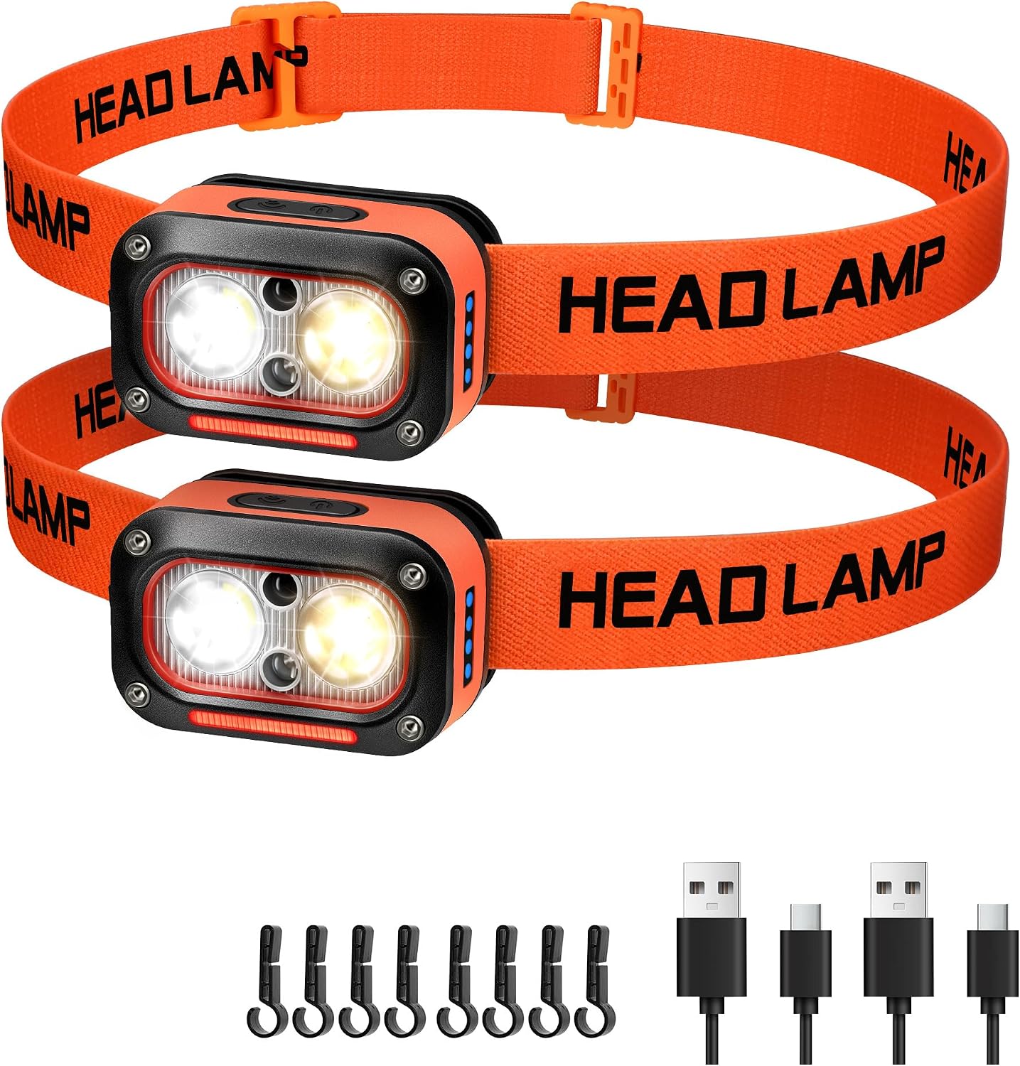 Detalle de DARKBEAM LED-pannlampa, 2-pack med rörelsesensor och tre ljusfärger