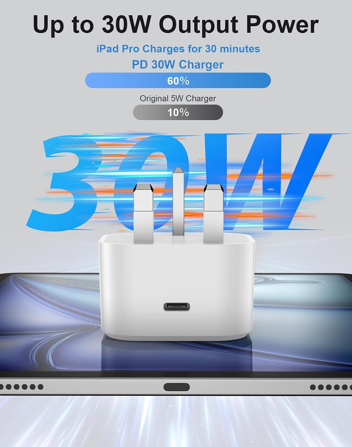 Detalle 2 de MFi 30W iPad Pro Charger with 2m USB‑C cable