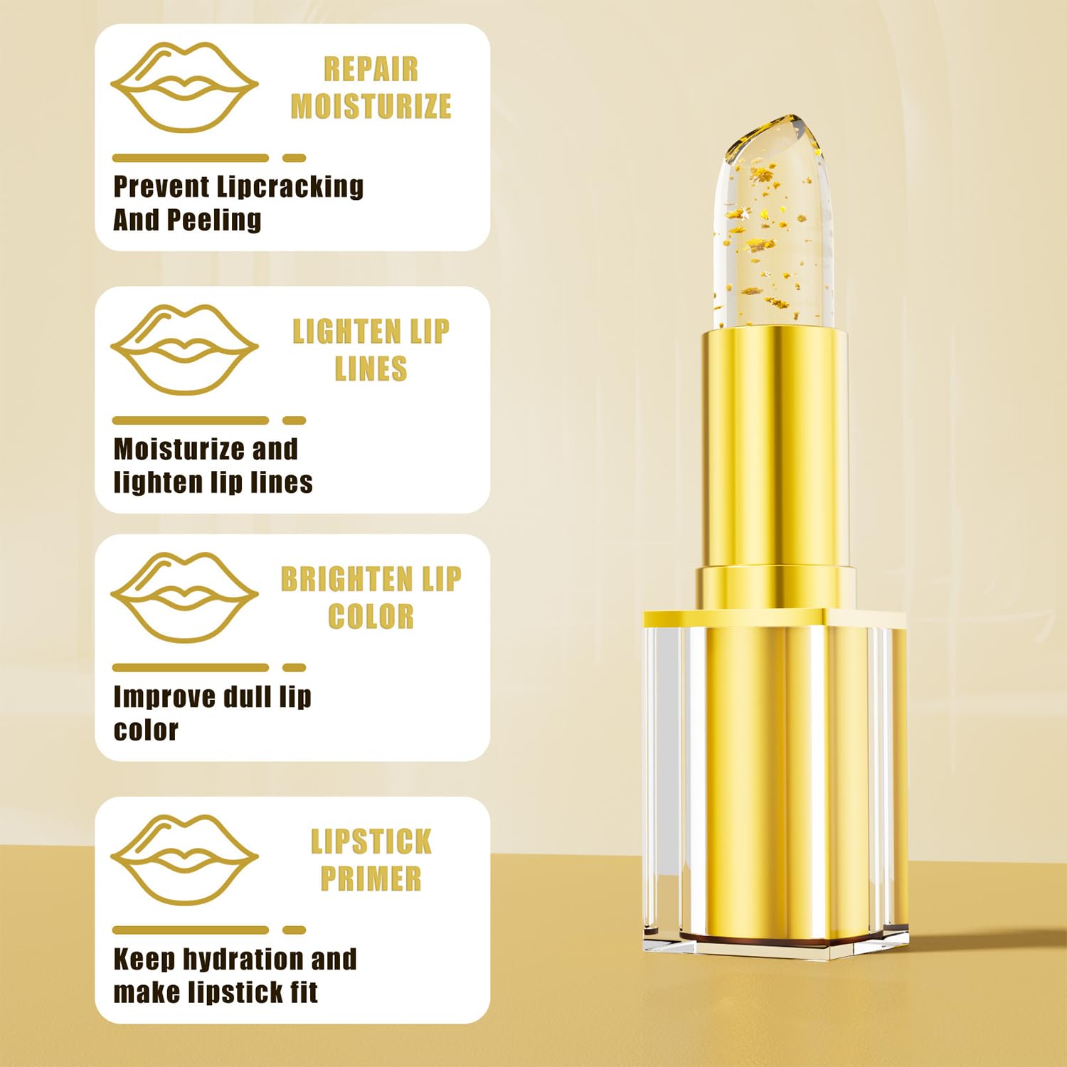 Detalle de Color Changing Lipstick: PH-Sensitive, Clear-to-Color Lip Color That Hydrates