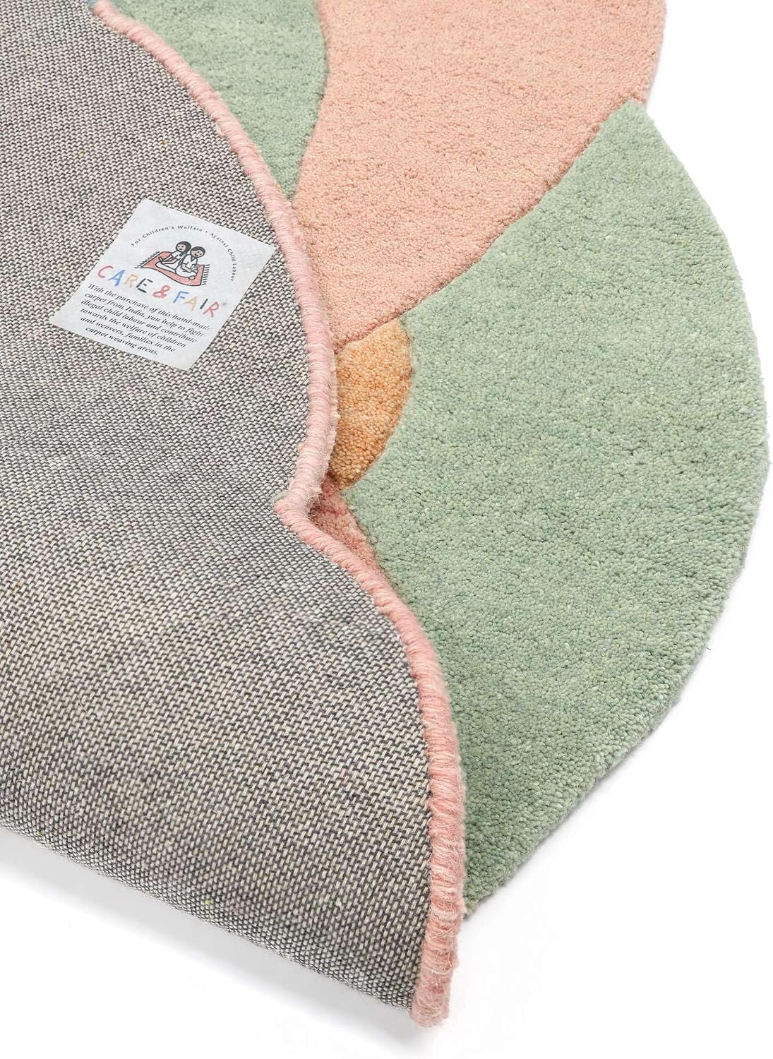 Detalle 1 de RugVista Colorful Knot Kids Rug, 100 x 100 cm, medium pile, Oeko-Tex 100