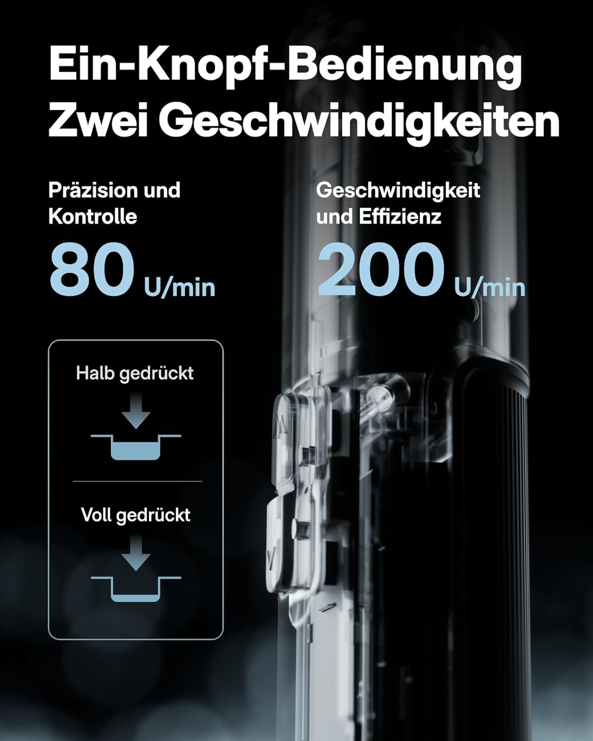 Thumbnail 6 de HOTO PixelDrive Elektrischer Schraubendreher Set mit Intelligenter Anzeige – 6 Drehmomentstufen, 30 Bits, USB-C 2000 mAh