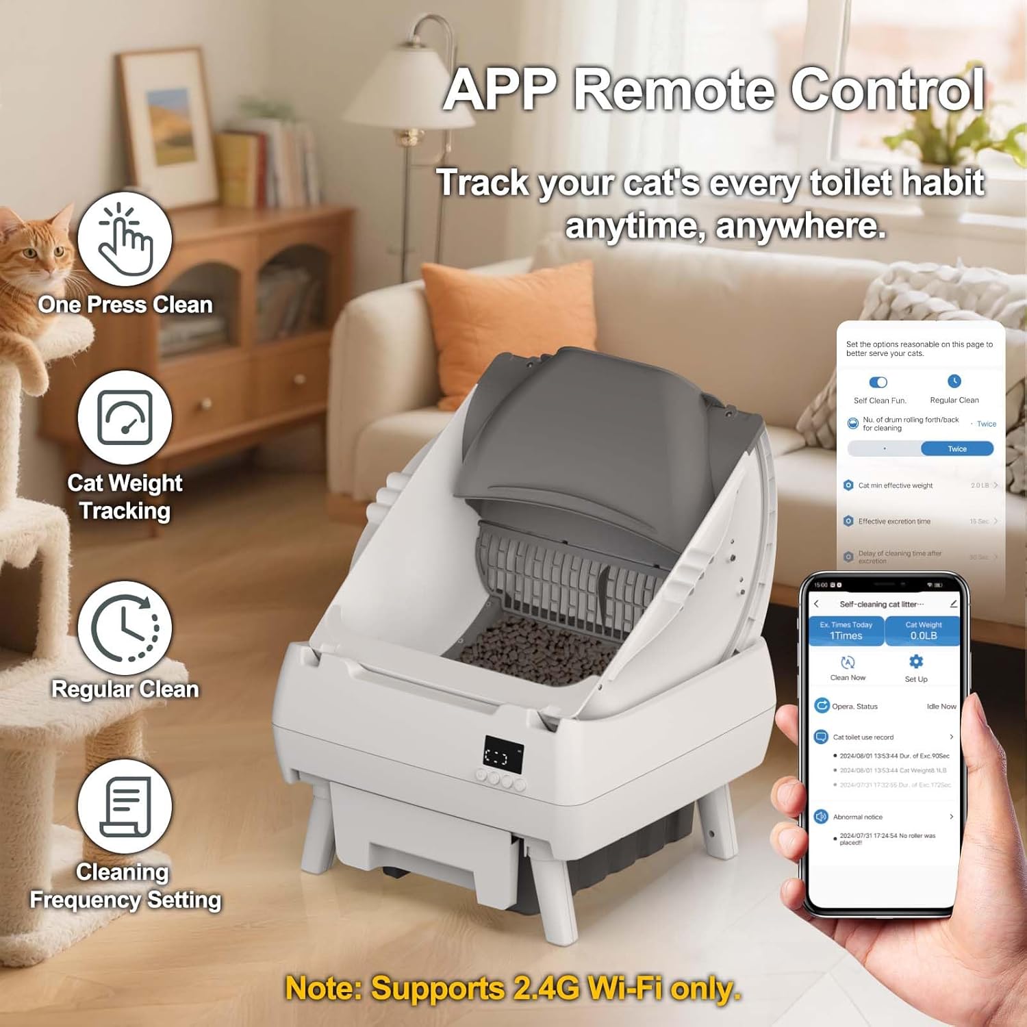 Detalle de Automatic Cat Litter Box Self Cleaning