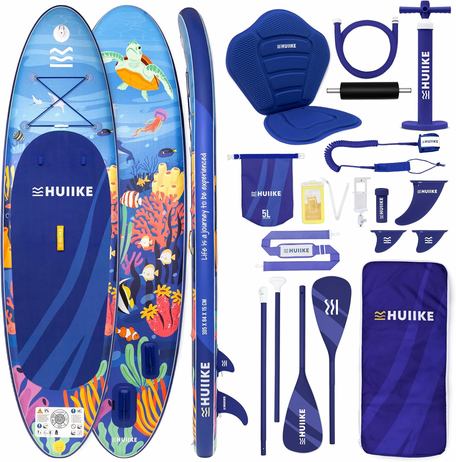 HUIIKE Paddle Gonflable Adulte Coral Full Pack 305 cm