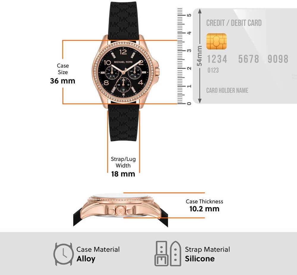 Thumbnail 5 de Michael Kors Empire Watch pour femmes – MK7373, montre analogique quartz avec bracelet silicone