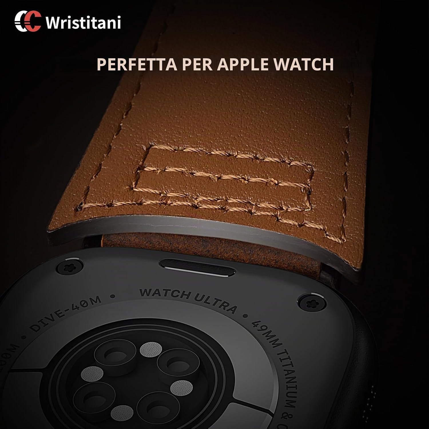 Thumbnail 4 de Wristitani Cinturino in pelle vintage per Apple Watch da 41/42/44/45/49 mm (Uomo e Donna)