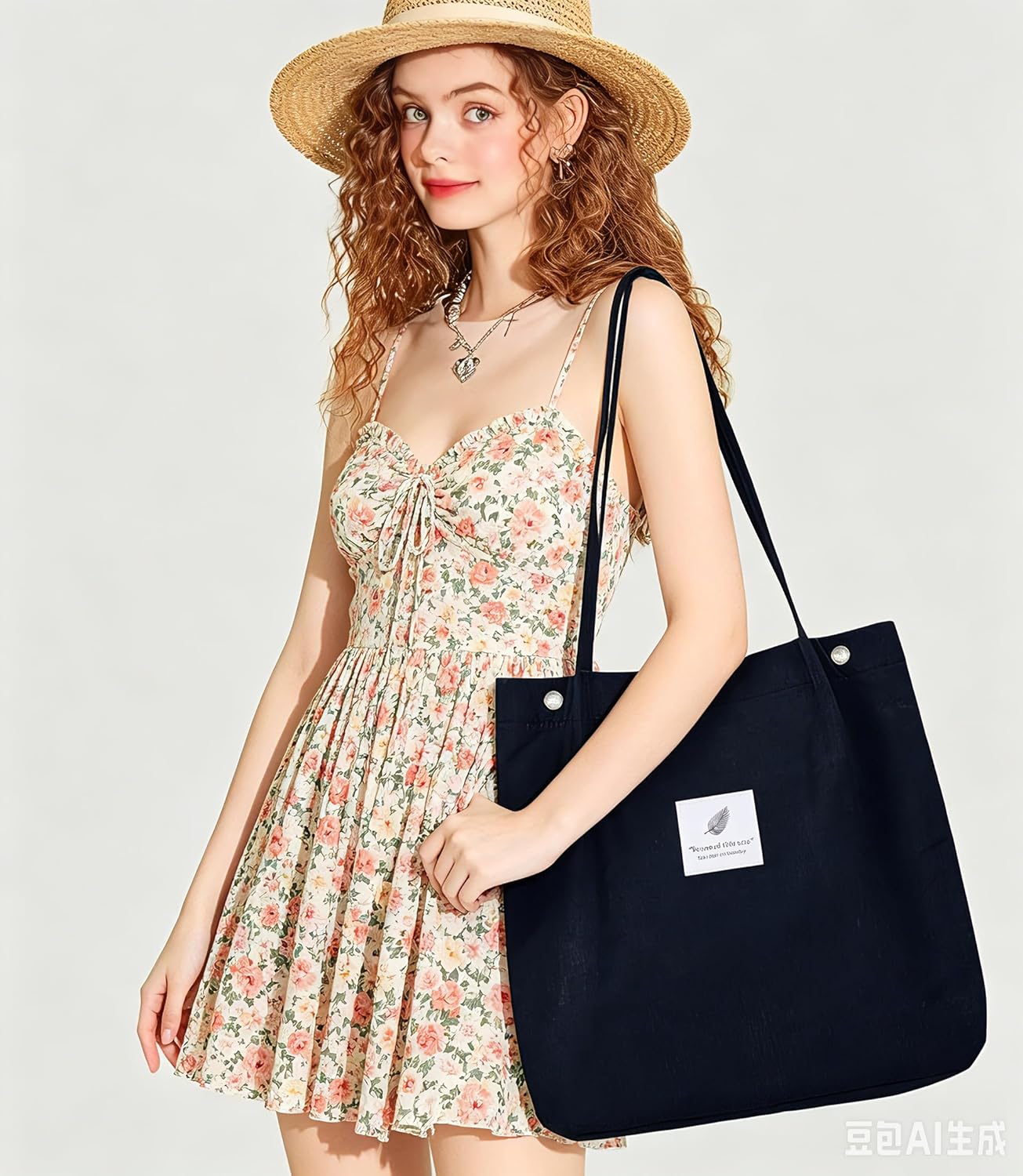 Thumbnail 1 de ZhengYue Corduroy Totes Bag: A Practical Cord Shoulder Tote for Everyday Use