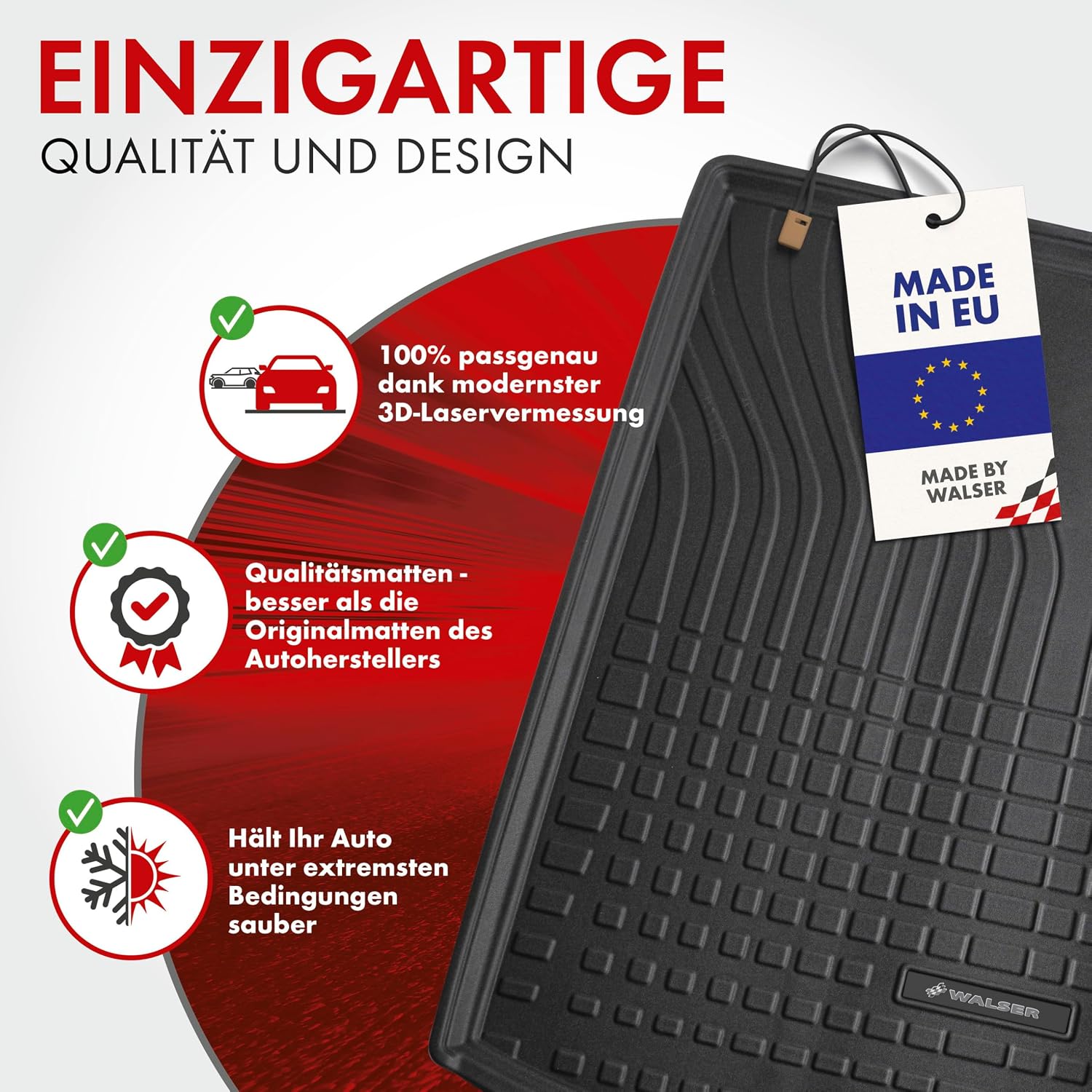Thumbnail 1 de WALSER premium vassoio per stivali per VW Tiguan Allspace ( BW2, BJ2 ) 2017-2024 – protezione su misura