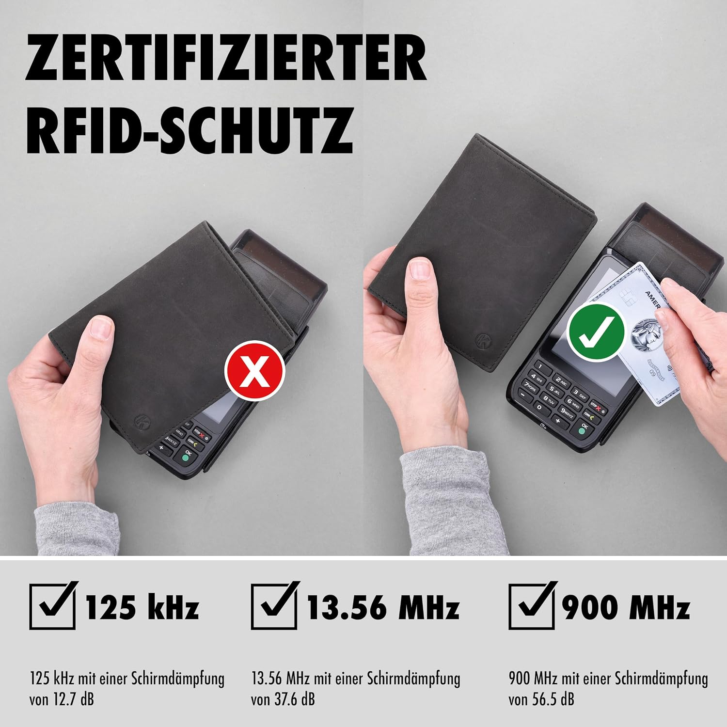 Thumbnail 1 de KORUTA Geldbörse Herren RFID Schutz 13 Fächer