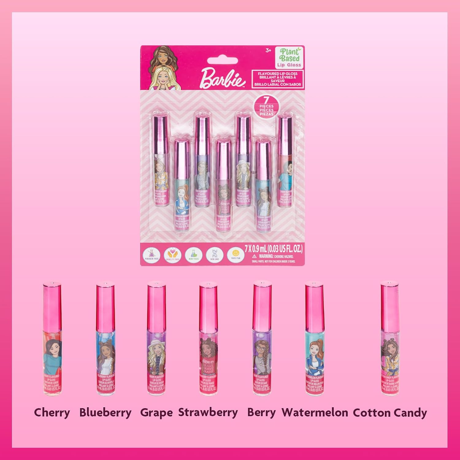 Detalle 2 de Barbie Townley Girl Movie Lipgloss Set vegan