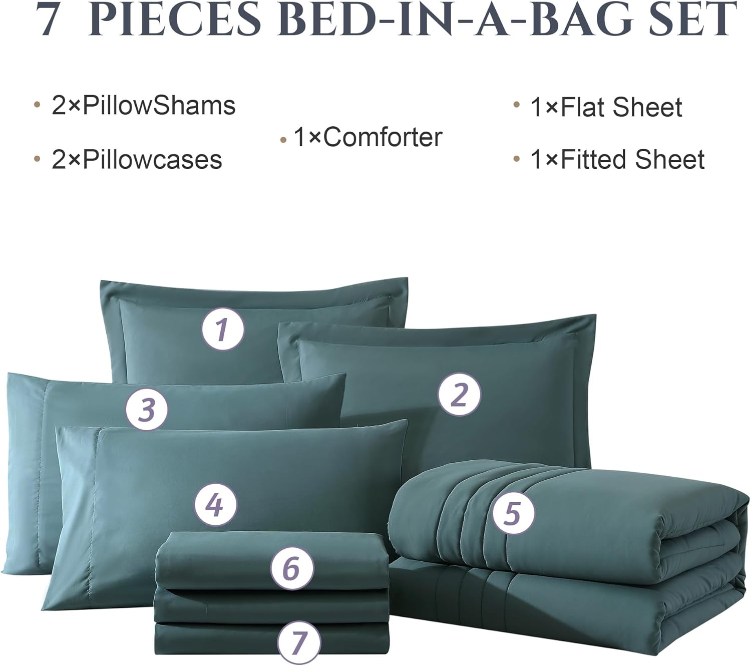 Thumbnail 6 de Monbix Full Comforter Set 7-piece