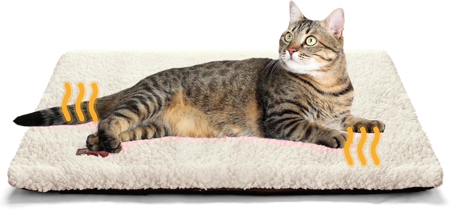 Detalle de Mora Pets Self-Warming Cat Bed Mat, 29.1 x 18.9 in, Washable Cover