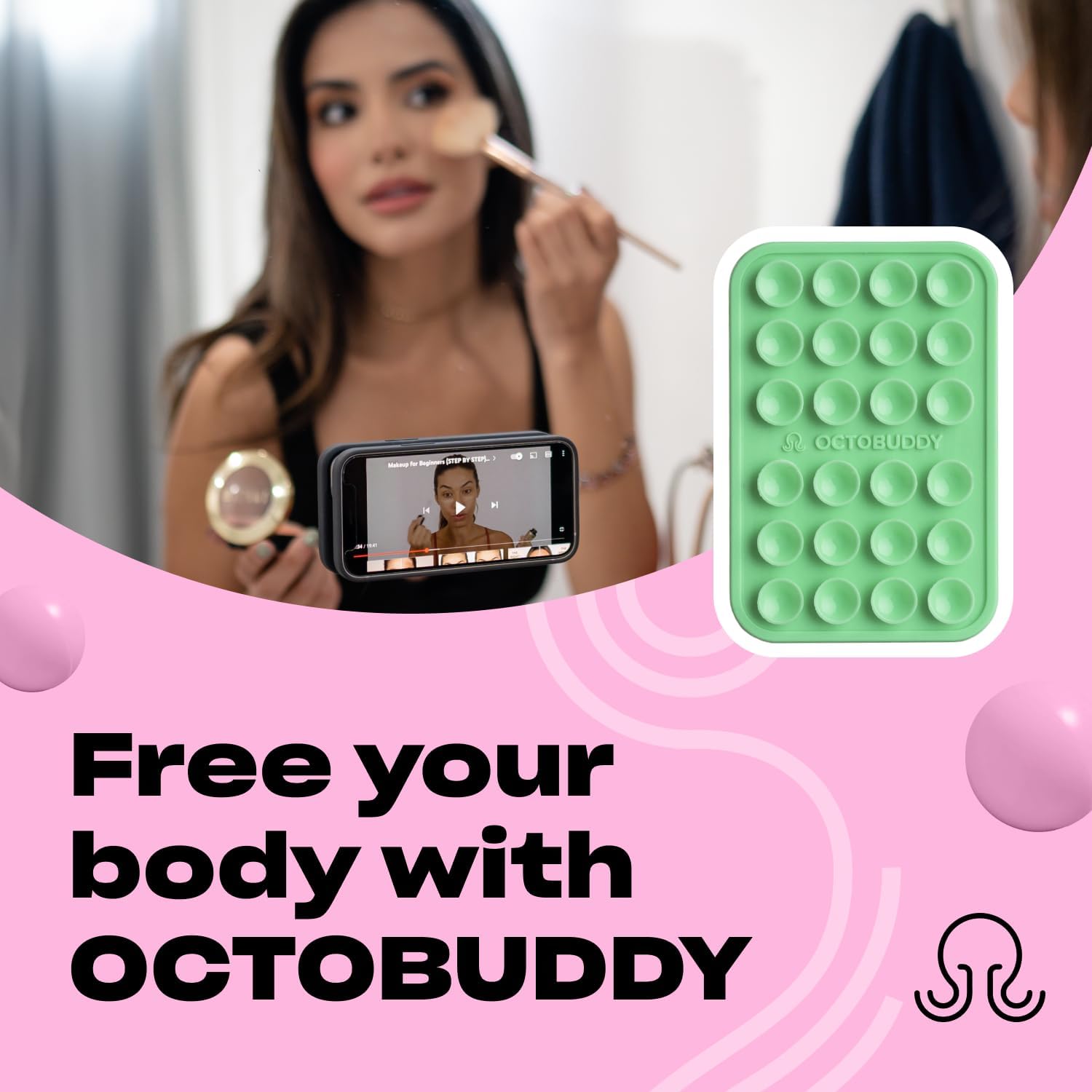 Detalle de OCTOBUDDY Classic MAX phone mount 24 suction