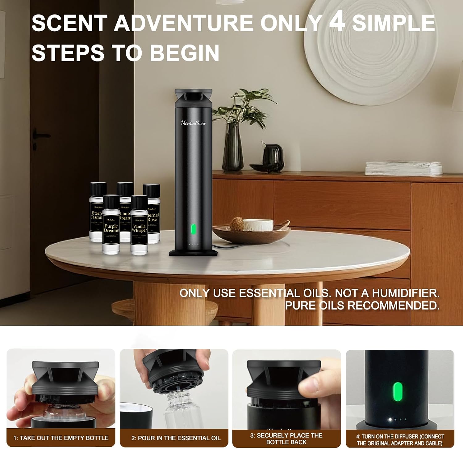 Thumbnail 6 de Waterless Scent Diffuser Starter Kit – 1000 Sq Ft Coverage (Ultra Black)
