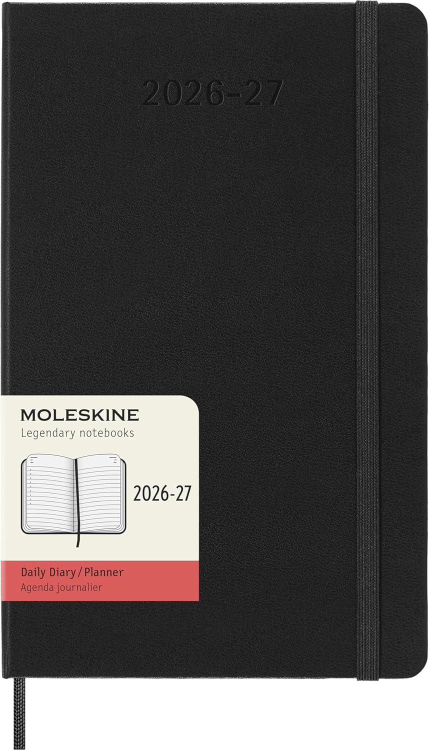 Detalle de Moleskine DHB18DC3Y27 dagplanner, 18 maanden, harde kaft, zwart, 13 x 21 cm