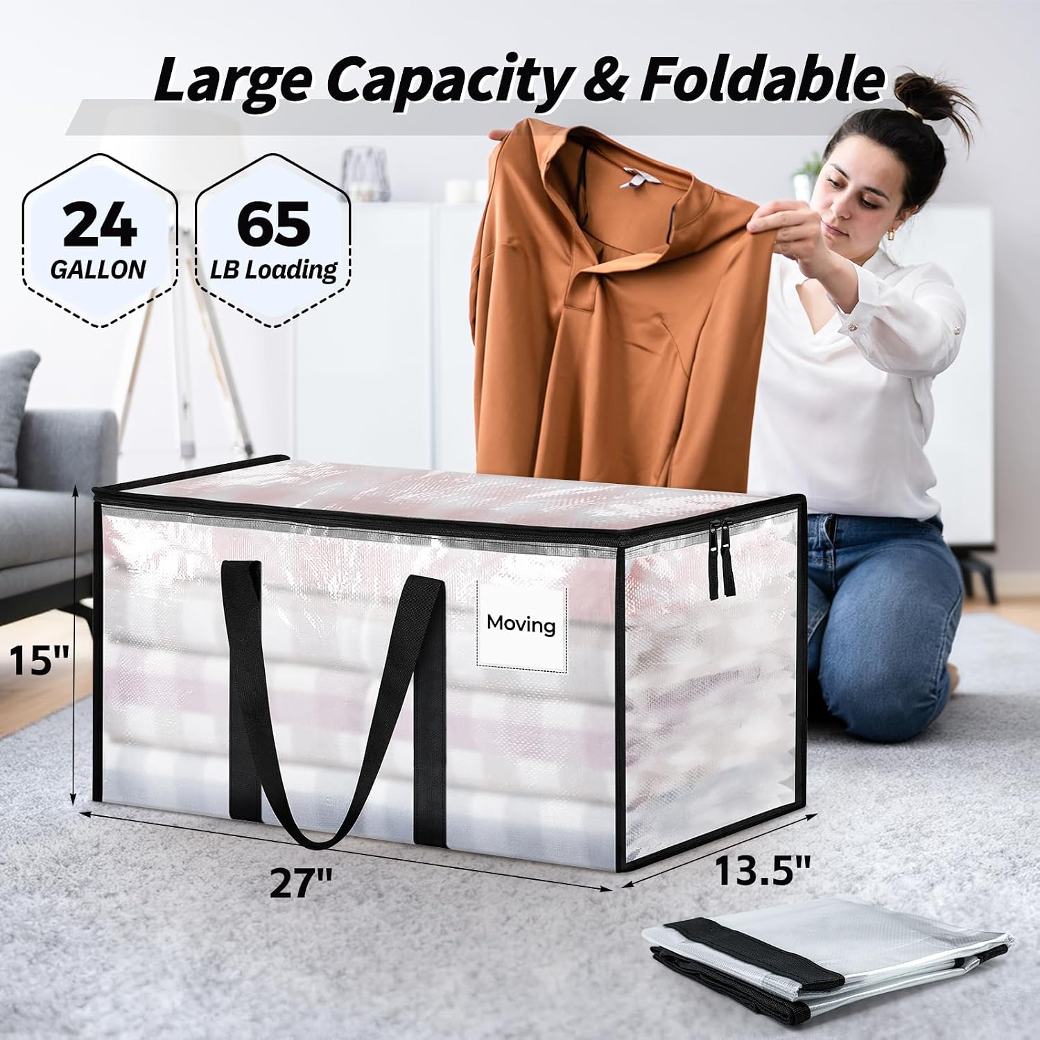 Detalle 2 de 8 Pack Extra Large Moving Bags 24gal