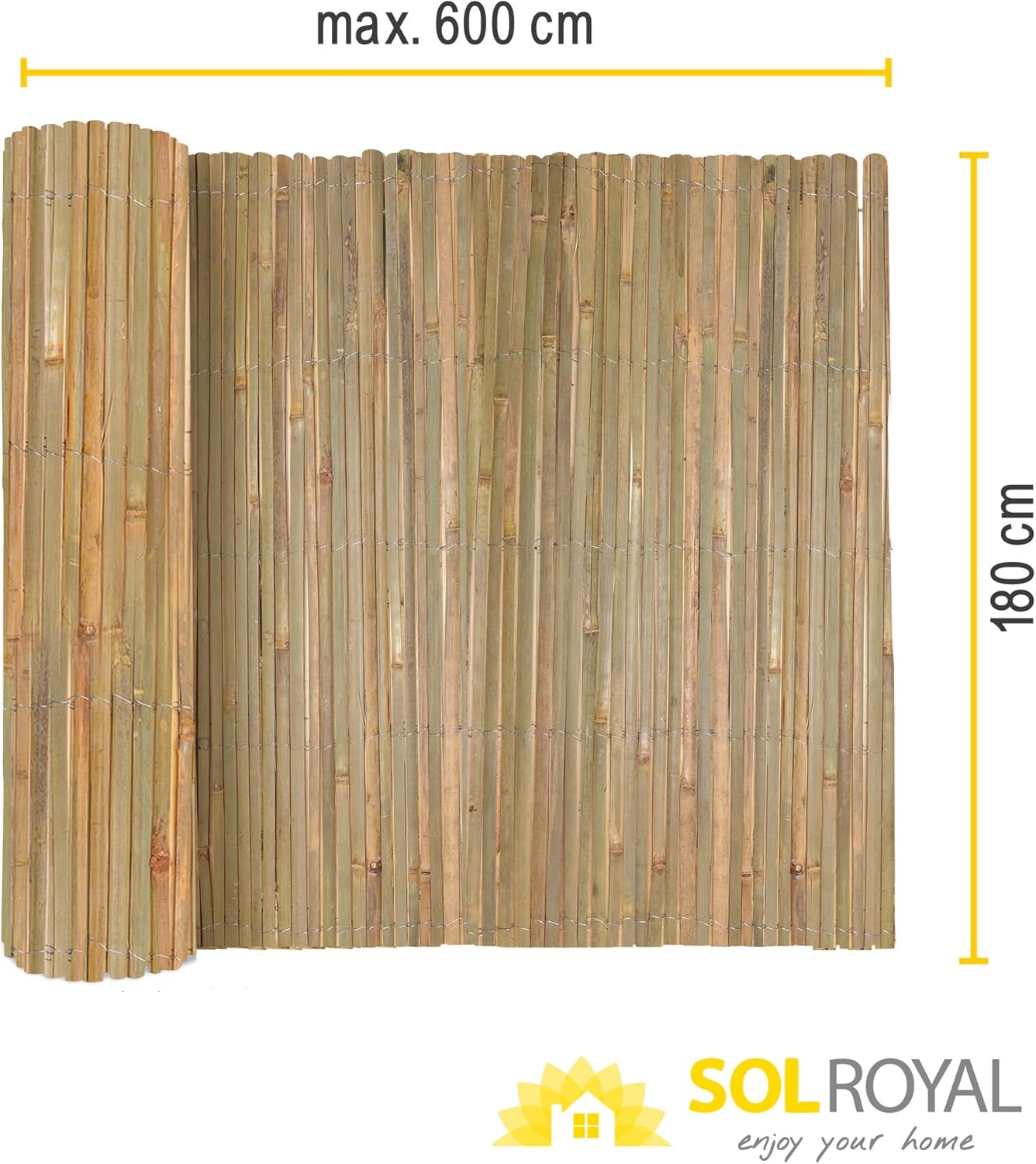 Thumbnail 5 de Sol Royal Bambus Sichtschutz 180 hoch – FSC® Balkon- und Garten-Schutzmatte 180x600 cm